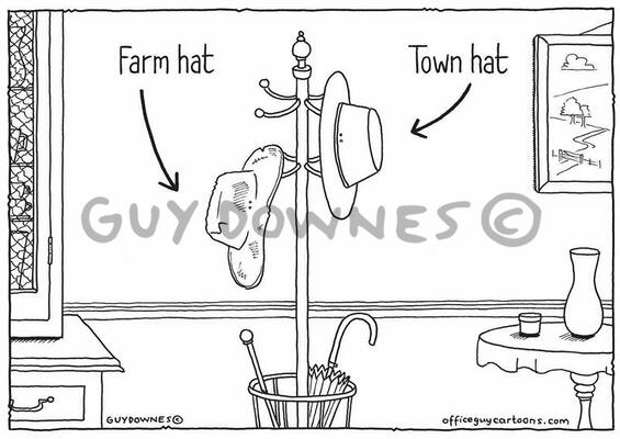 Farm hat vs Town hat