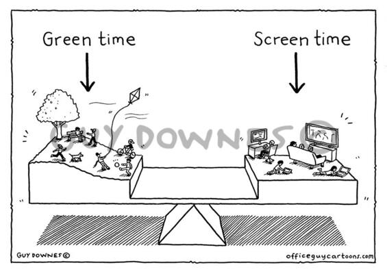 Green time vs screen time
